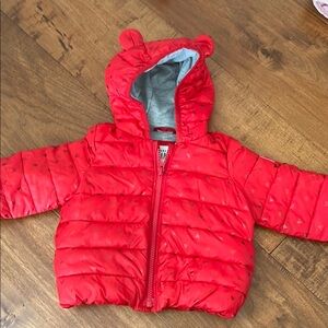 Baby GAP Red Puffer Jacket with Hood